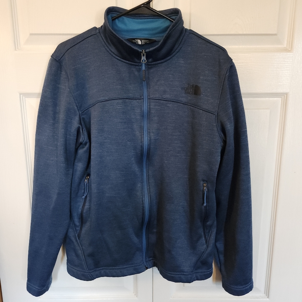 The North face NFOA2RDJ Zip Up Active Mockneck Blue/green Jacket Mens Medium GUC
